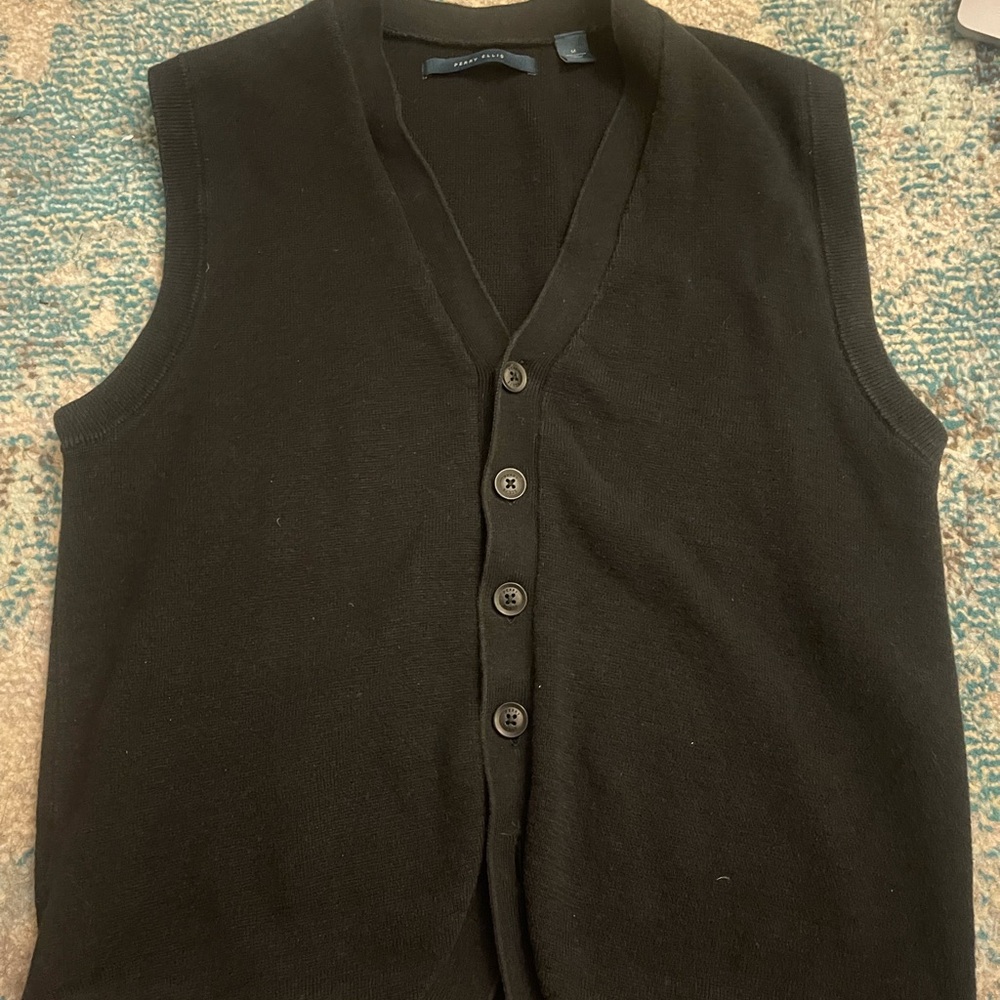 Perry Ellis Black Button-Up Vest